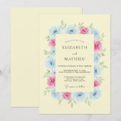 Buttercup Gelbe Strahlende Frühlingshochzeit Einladung (Vorne/Hinten)