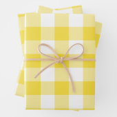 Buttercup Gelber Gingham Karo Kariert Geschenkpapier Set (Beispiel)