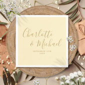 Buttercup-Hochzeit in Gelb und Gold Serviette