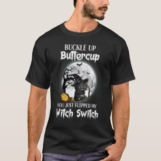 Buttercup Katzen Halloween Gruselige Schwarze Katz T-Shirt