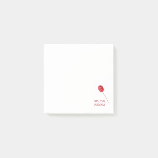 Buttercup mit Red Lollipop sind zum Kotzen Post-it Klebezettel (Vorderseite)