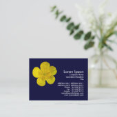 Buttercup - Navy Blue Visitenkarte (Stehend Vorderseite)