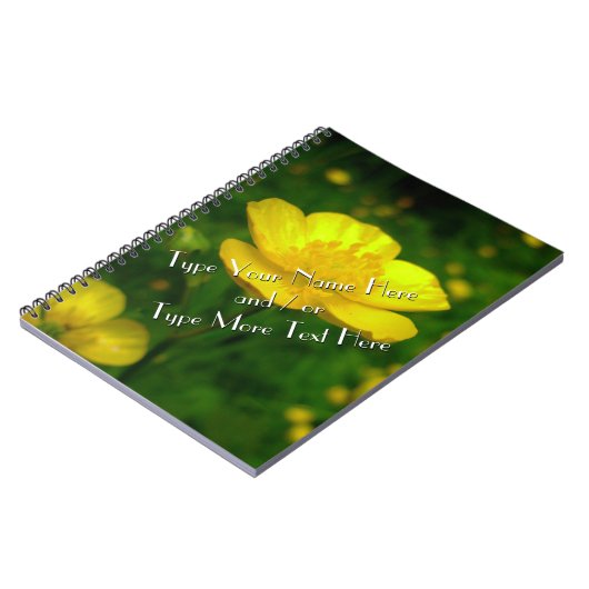Buttercup Notebook Custom Blumen Journal Notebook Notizblock (Linke Seite)