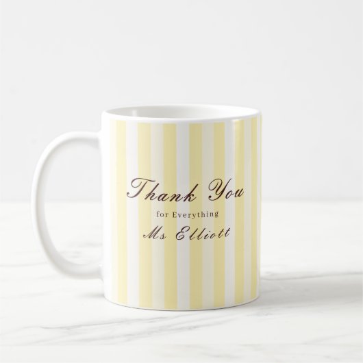 Buttercup - Personalisierter Dankeschön-Lehrer-Mug Kaffeetasse (Links)