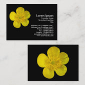Buttercup - Schwarz Visitenkarte (Vorne/Hinten)