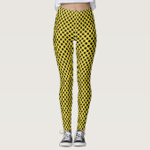 Buttercup und schwarze Polka-Punkte Leggings (Vorderseite)