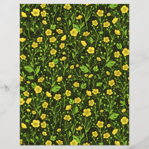 Buttercups auf schwarz