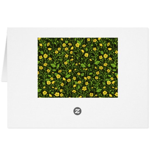 Buttercups auf schwarz (Rückseite Horizontal)