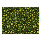 Buttercups auf schwarz (Vorderseite (Horizontal))