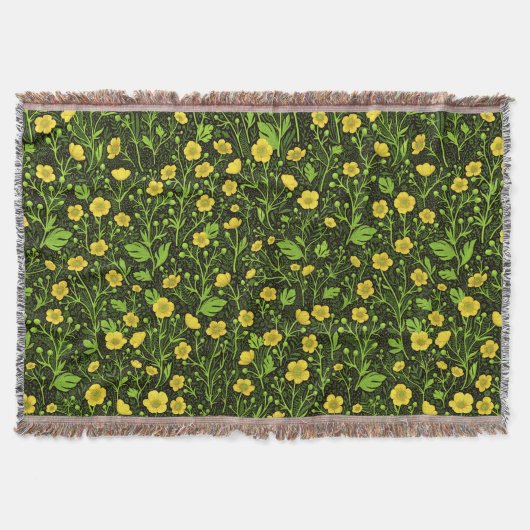 Buttercups auf schwarz decke (Vorderseite)