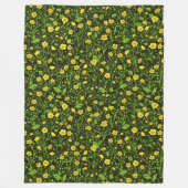 Buttercups auf schwarz fleecedecke (Vorderseite)