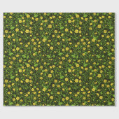 Buttercups auf schwarz geschenkpapier (Flach)