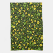 Buttercups auf schwarz geschirrtuch (Vertikal)