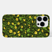Buttercups auf schwarz iPhone hülle (Rückseite (Horizontal))