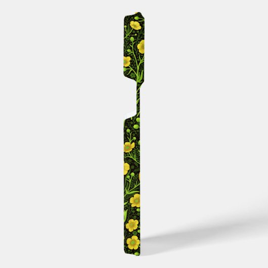 Buttercups auf schwarz iPhone hülle (Rechte Seite)
