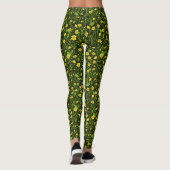 Buttercups auf schwarz leggings (Rückseite)