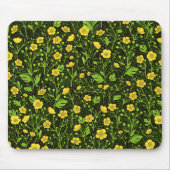 Buttercups auf schwarz mousepad (Vorne)