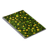 Buttercups auf schwarz notizblock (Rechte Seite)