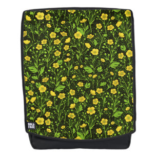 Buttercups auf schwarz rucksack