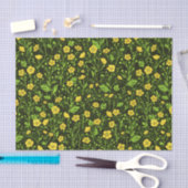 Buttercups auf schwarz seidenpapier (Handwerk)
