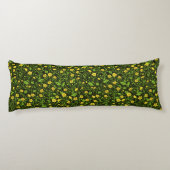 Buttercups auf schwarz seitenschläferkissen (Rückseite)