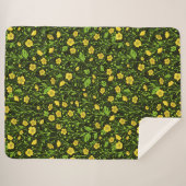Buttercups auf schwarz sherpadecke (Vorderseite (Horizontal))