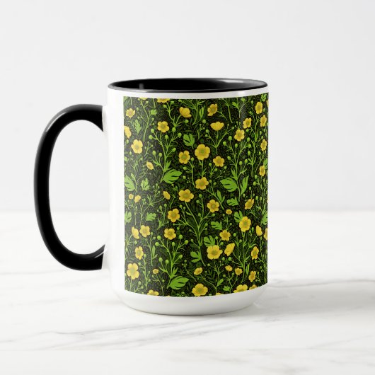 Buttercups auf schwarz tasse (Links)