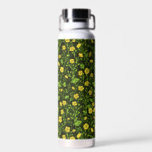 Buttercups auf schwarz trinkflasche (Rückseite)