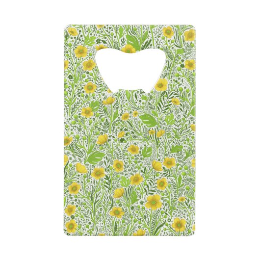 Buttercups auf weiß geldbeutel flaschenöffner (Vorderseite)