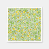 Buttercups auf weiß serviette (Vorderseite)