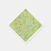 Buttercups auf weiß serviette (Ecke)