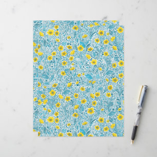 Buttercups, gelb, blau und weiß