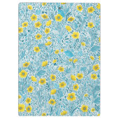 Buttercups, gelb, blau und weiß klemmbrett (Rückseite)