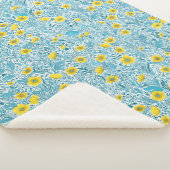 Buttercups, gelb, blau und weiß sherpadecke (3/4)