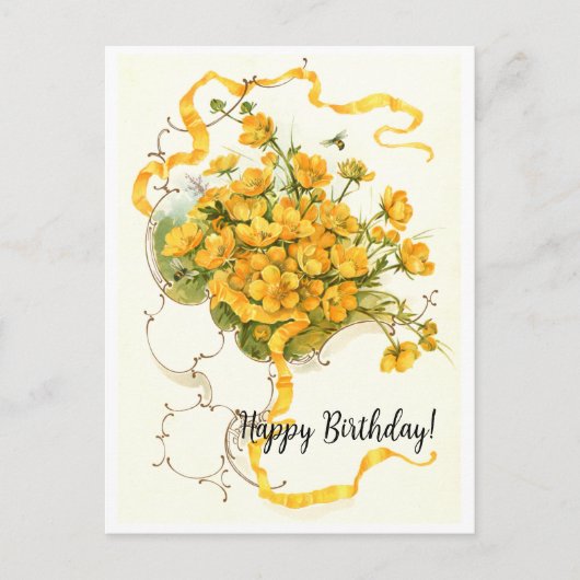 Buttercups Vintag Postkarte (Vorderseite)
