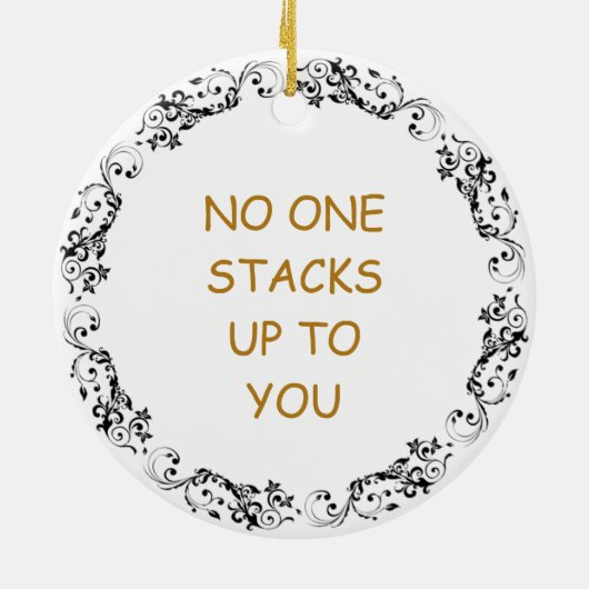 Buttered Pancakes Pun Christmas Keramik Ornament (Hinten)