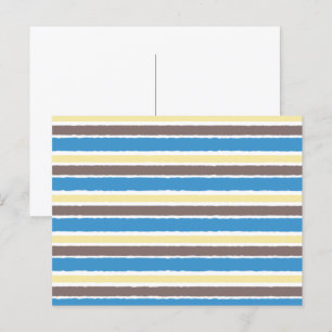 Buttered Popcorn Kaffee Braun Sonic Blau Streifen Postkarte