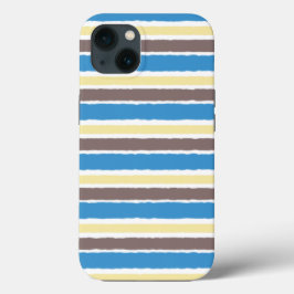 Buttered Popcorn Kaffee Brown Sonic Blue Streifen Case-Mate iPhone Hülle
