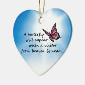 Butterefly, Besucher vom Himmel Keramikornament (Links)