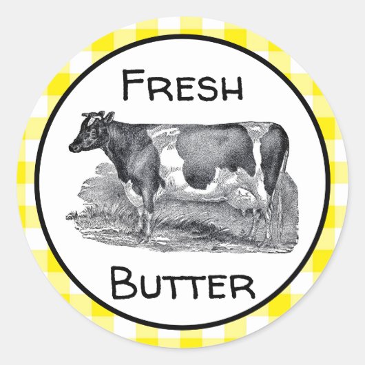 Butteretikett Runder Aufkleber (Vorderseite)