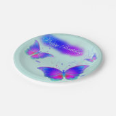 Butterfells Geburtstag Pappteller (Schrägansicht)