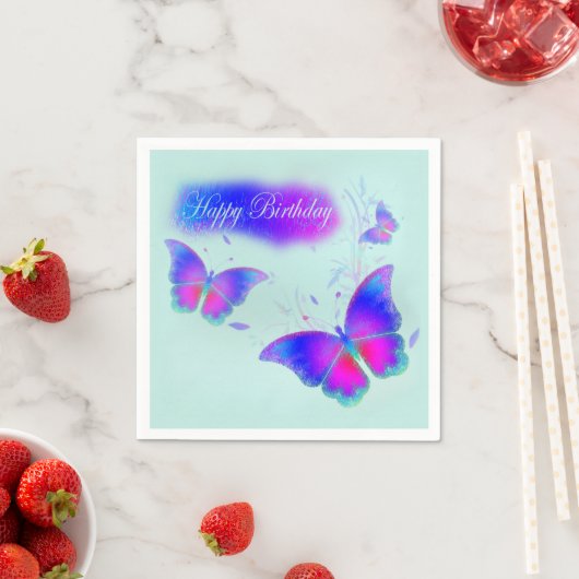 Butterfells Geburtstag Serviette (Beispiel)