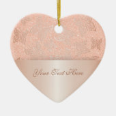 Butterfells Rose Gold Personalize Keramik Ornament (Vorne)