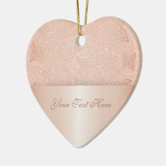 Butterfells Rose Gold Personalize Keramik Ornament (Links)
