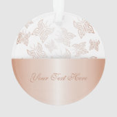 Butterfells Rose Gold Personalize Ornament (Rückseite)
