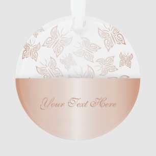 Butterfells Rose Gold Personalize Ornament
