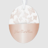 Butterfells Rose Gold Personalize Ornament (Vorderseite)