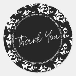 Butterfells Skriptgeschäft Vielen Dank Runder Aufkleber