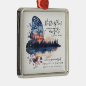 Butterfels-Zitat-Memorial Ornament Aus Metall (Rechts)