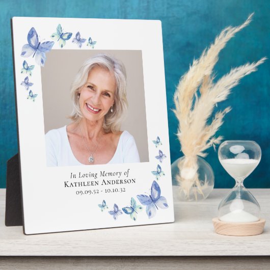 Butterfets Foto Gedenktribut Keepake Fotoplatte (Seite)